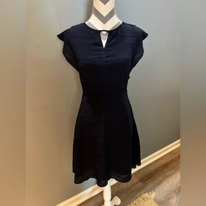 Banana Republic Keyhole Cap-Sleeve Fit & Flare Dress